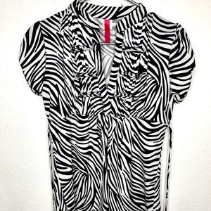 Small zebra blouse with ties